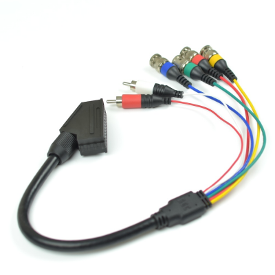 Female RGBS SCART to 4 x BNC adapter cable for Sony PVM/ BVM monitors